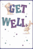 Radiating cheerful optimism, this playful get well card features two adorable companions-a soft teddy bear and an exuberant puppy-each interacting joyfully with the oversized, colourful letters spelling 'Get Well.' The text shimmers in variations of indigo and teal, springing forward against a creamy, inviting background similar to the warmth of a sunlit window on a quiet South Tottenham street. Delicate stars, scattered in blues and purples, add a sprinkle of whimsy and hope throughout the composition, conjuring the mood of childhood memories spent at local parks. The bear and puppy's illustrated fur appears so plush and tactile, one can almost sense the comfort of their imagined embrace. Like a bouquet designed with personal touch from a South Tottenham Florist, this card delivers not just a message but a gentle balm-offering kindness, light, and heartfelt encouragement for anyone in recovery in our neighbourhood.